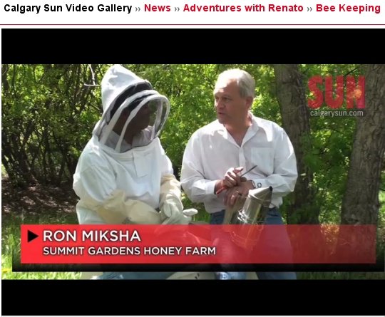 beekeeping Alberta Canada Ron Miksha Summit Gardens Honey Farms honey bees